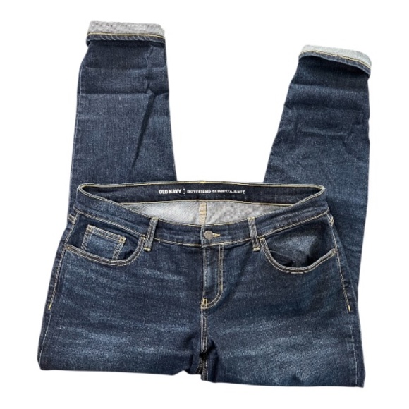 EUC Old Navy blue boyfriend skinny jeans – size 12 - Picture 2 of 7